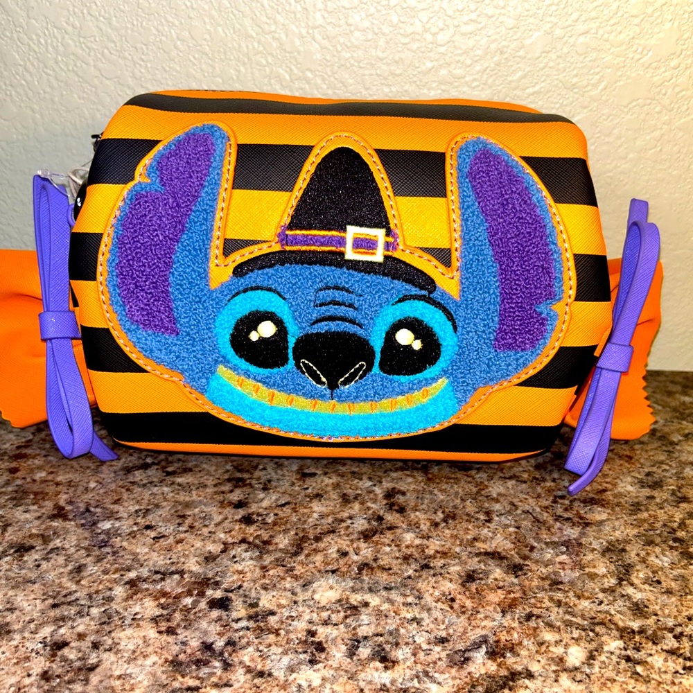 Stitch Striped Halloween Candy Wrapper Crossbody Bag